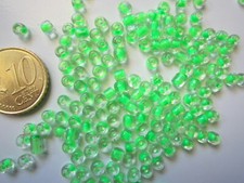 Perlas cristal rocalla 4 mm X 600 UNIDADES ó 42 g núcleo verde abalorios