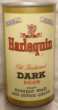 Harlequin Dark Beer Can by Walter - Pueblo, CO - Pull Tab - 12 Ounce @1974