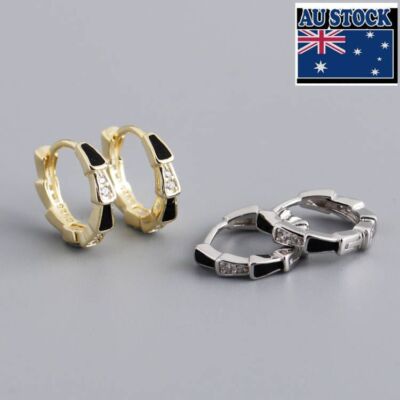 Ohrringe Aus 925 Sterling Silber, Sternchen Mit CZ-Steinchen - Clip-Huggies Ohne Piercing