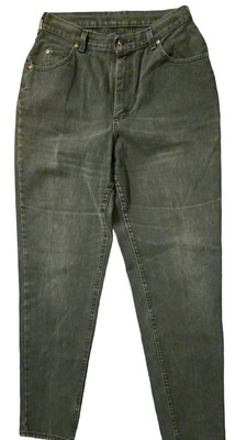 Vintage 80's Lee Riveted Barrel Style Jeans Green High Rise Women's 14 Long