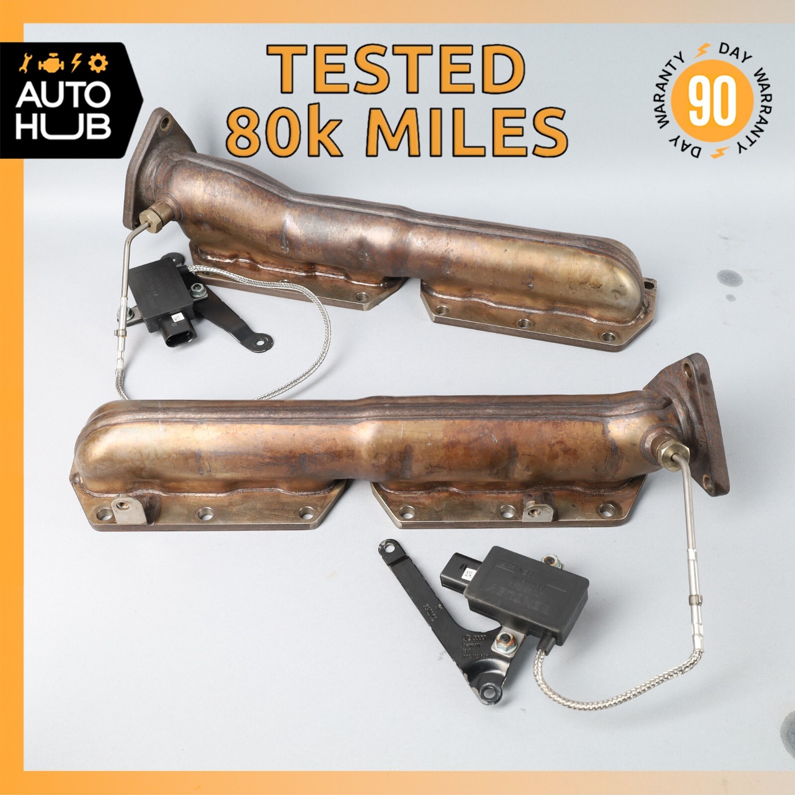 03-13 Bentley Continental Flying Spur 6.0L Exhaust Manifold w/Sensor Set OEM 80k