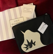 Lulu Guinness Make-up Bag/Clutch - Marcel Wave Doll Face - Boxed with Tags