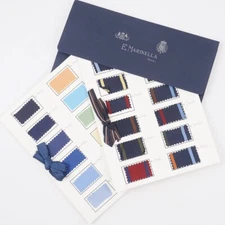 E. Marinella Napoli Collectable Portfolio with Tie Silk Samples from Showroom