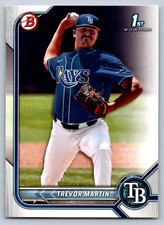 2022 1st Bowman Draft #BD-184 Trevor Martin Tampa Bay Rays Baseball Card