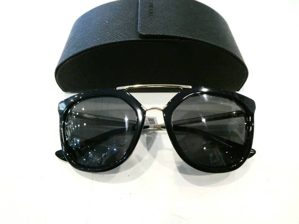 Good Condition - PRADA CINEMA Solid Black Sunglasses SPR 13Q  display picture 1