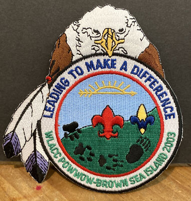 Vintage Boy Scout Patch 2003 WLACC-Pow-Wow Leading to Make a Difference NEW