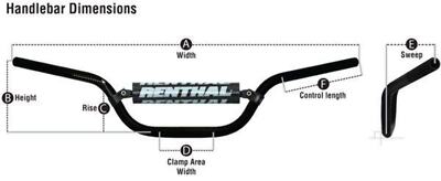 Renthal Renthal Quadracer Black 677, Renthal 677-01-bk-03-219