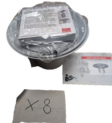 ACO Shower Drain Aufsatzstück Kunststoff mit Edelstahlrahmen  5141.37.00 (X8)
