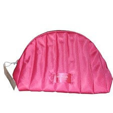Kate Spade Hot Pink Gold Puffer Dome Cosmetic Toiletry Makeup Bag Case Fragrance