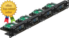 19 1U Rack Mount for Raspberry Pi with SSD Mounting Brackets, Thumbscrews Front
