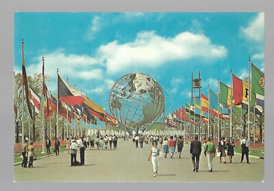 1964-65 NEW YORK WORLD'S FAIR UNI SPHERE 9X6 LARGE POSTCARD UNUSED VF #2 