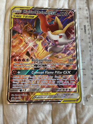 Charizard & Braixen GX - Jumbo - SM230 - Black Star Promo - Full