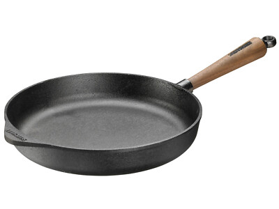 Skeppshult Gusseisen Servierpfanne mit Walnussholzgriff 28 cm