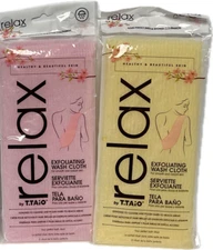 2 of Exfoliating Back Scrubber Bath Wash Cloth Sponge Body Brush without Handles