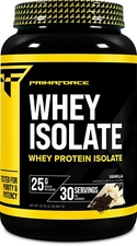 PrimaForce Whey Protein Isolate Powder (Vanilla, 2 lbs) - Non-GMO, Gluten Free