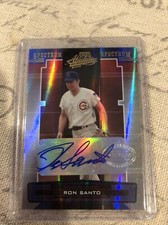 2005 Playoff Absolute Memorabilia￼ Autograph Gold Ron Santo /50 Chicago Cubs