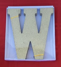 Amscan 9" Gold Glitter Letter Wall Decor - Letter W