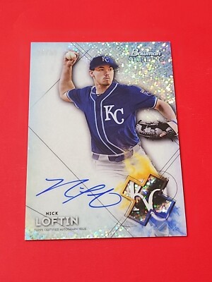 Nick Loftin 2021 BOWMAN STERLING Speckle Auto 20/99 , Kansas City Royals