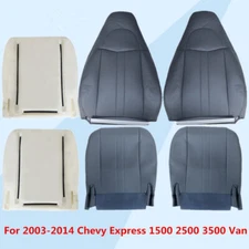 For 2003-2014 GMC Savana Driver Passenger Bottom Top Vinyl Seat Cover Foam Gray
