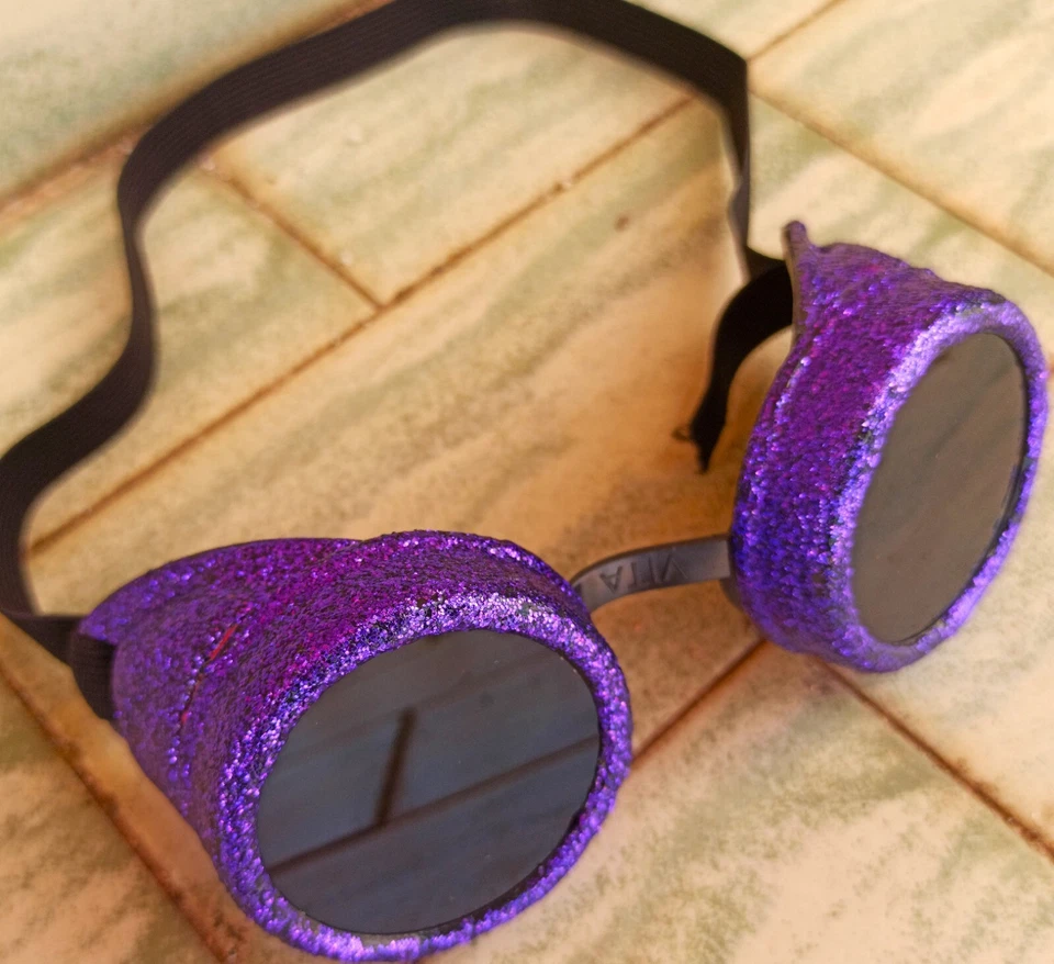 蒸汽朋克护目镜闪光护目镜金色飞行员光泽维多利亚眼镜角色扮演 — 第 3/4 张图片