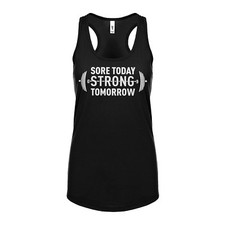 Womens Sore Today Strong Tomorrow Racerback Tank Top 3382