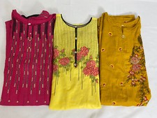 Pakistani Lawn cotton girls kids embroidery Shirt kurti/Kurta 7-9 years 3 kurtis