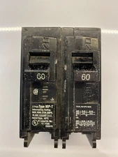 Murray MP260 60AMP 2-POLE 120/240-VOLT Push-In Circuit Breaker Used