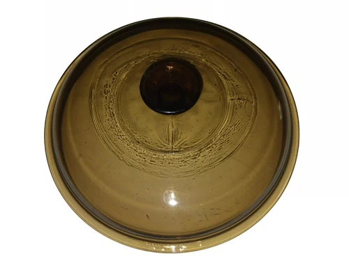 Pyrex Amber Corning Ware Visions 35 Replacement Lid 10 ½ in , 9 ¾ In Inside