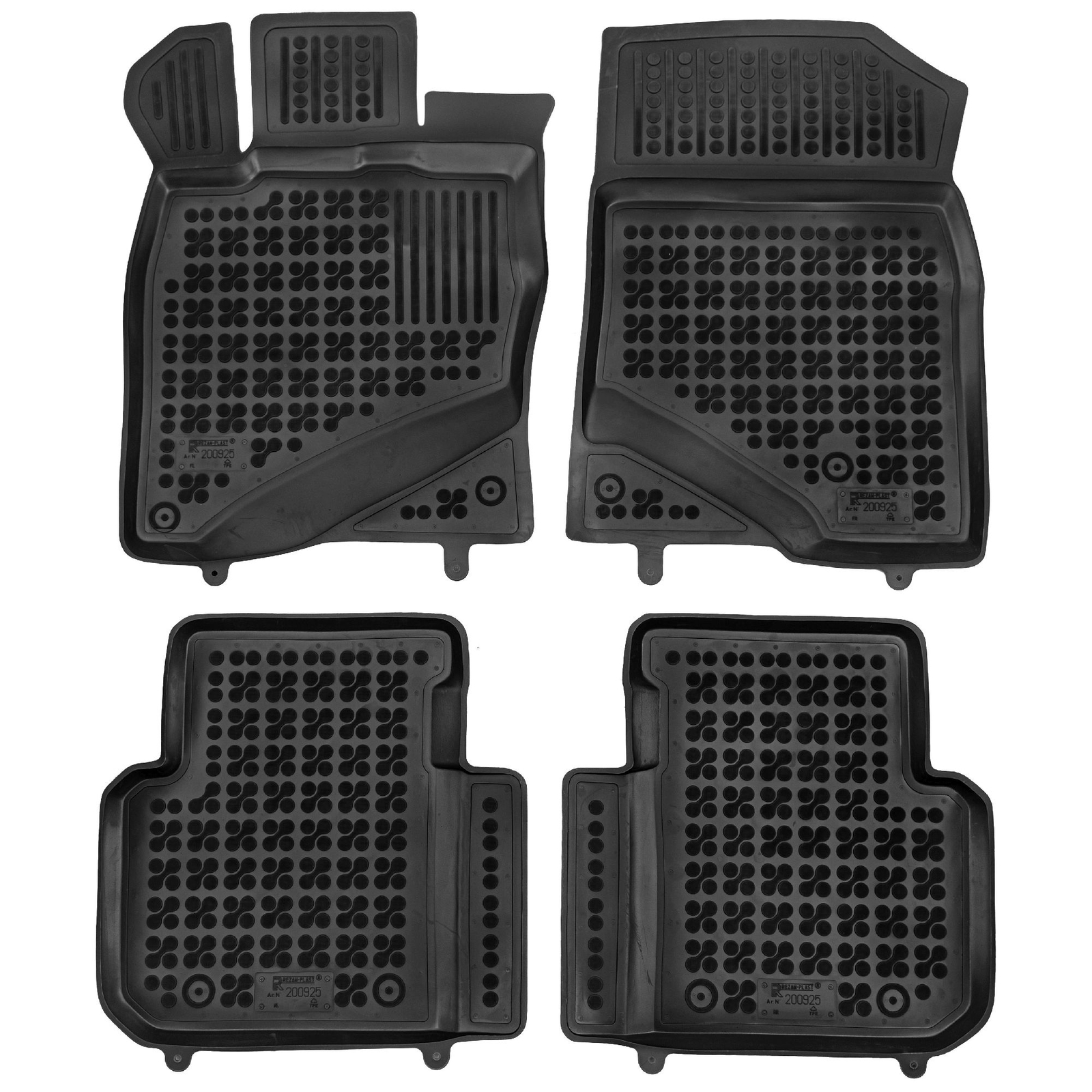 Tapis de sol Honda Civic XI 2022+ Rezaw-Plast imperméables à bords hauts 3D anti-saleté