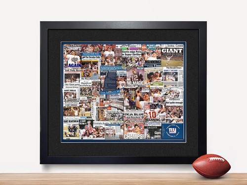 2012 NY Giants Super Bowl Newspaper Collage | 16x20" Print | NFL Wall Decor - Picture 4 of 6