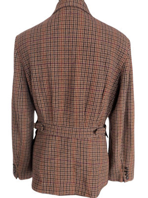 LAUREN RALPH LAUREN Women's Check Full Zip Wool Jacket Size 8