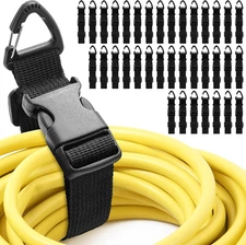 6 Pack 17 Inch Adjustable Extension Cord Holder Organizer with Triangle Clips He