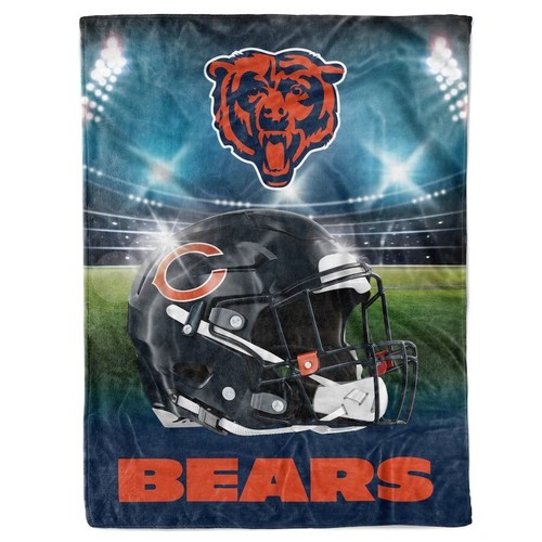 Chicago Team Bearsz Throw Blanket 30x40 in, ,Stadium Lights, NFL