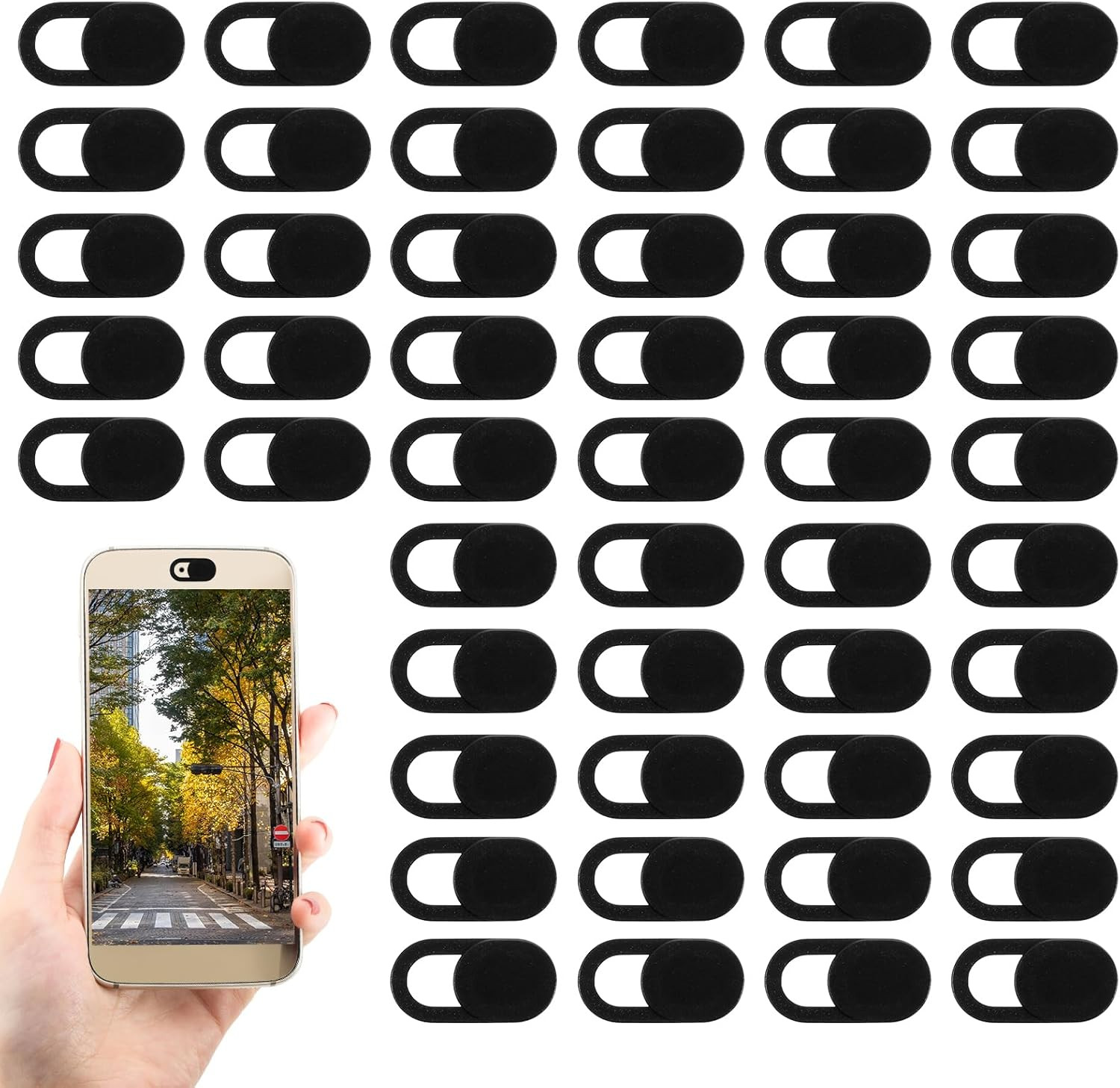 50 Pcs Ultra-Thin Webcam Cover Slide for Laptop, Computer, Phone