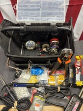 Cable Technician Tool Set w/Solder,Wire Stripper,Soldering Iron, Connectors, Bag