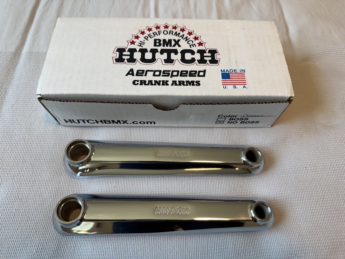 NOS Hutch BMX Aerospeed Crank Set 175mm Spline Drive US Made JDB