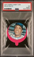 1973 Topps Candy Lids #NNO Willie Mays PSA 5 (MC) New York Mets  (8883)
