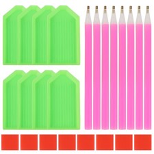 24PCS Diamond Painting Tools and Accessories Kit Includes 8 Drill Pens, 8 Tray