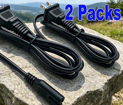 2 For Xbox One S/X Xbox Series X/S Sony PS4/PS4 Slim/PS3 AC Power Cord Cable-=//