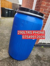 290 LTRS PLASTIC BARREL DRUM FOR SHIPPING WITH LID AND LOCKING RING