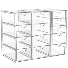Acrylic 13-Drawer Storage  Makeup Organizer for Desk, Bath