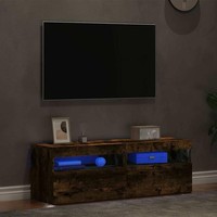 Tv-Schr?Nke 2 Stk. Mit Led-Leuchten R?Uchereiche 60X35X40 Cm