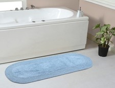 Home Weavers Double Ruffle Collection 100 Cotton Bathroom Rugs Set Washable Rug