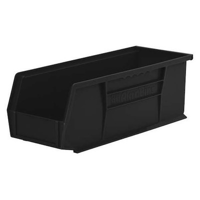 Akro-Mils 30234Black Hang & Stack Storage Bin, Plastic, Black, 5 In H, 5 1/2 In