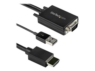 StarTechcom Vga to HDMI Adapter with USB Audio 1080p VGA2HDMM2M