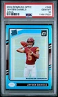 2024 PANINI DONRUSS OPTIC AQUA #248 JAYDEN DANIELS ROOKIE RC 216/299 PSA 10