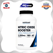 Nutricost Nitric Oxide Booster 2250mg,180 Capsules,750mg Per Casule,60 Servings