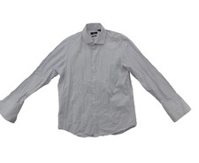 BOSS Hugo Boss Shirt Mens 16.5 32/33 White Stripe Regular Fit Dress Long Sleeve