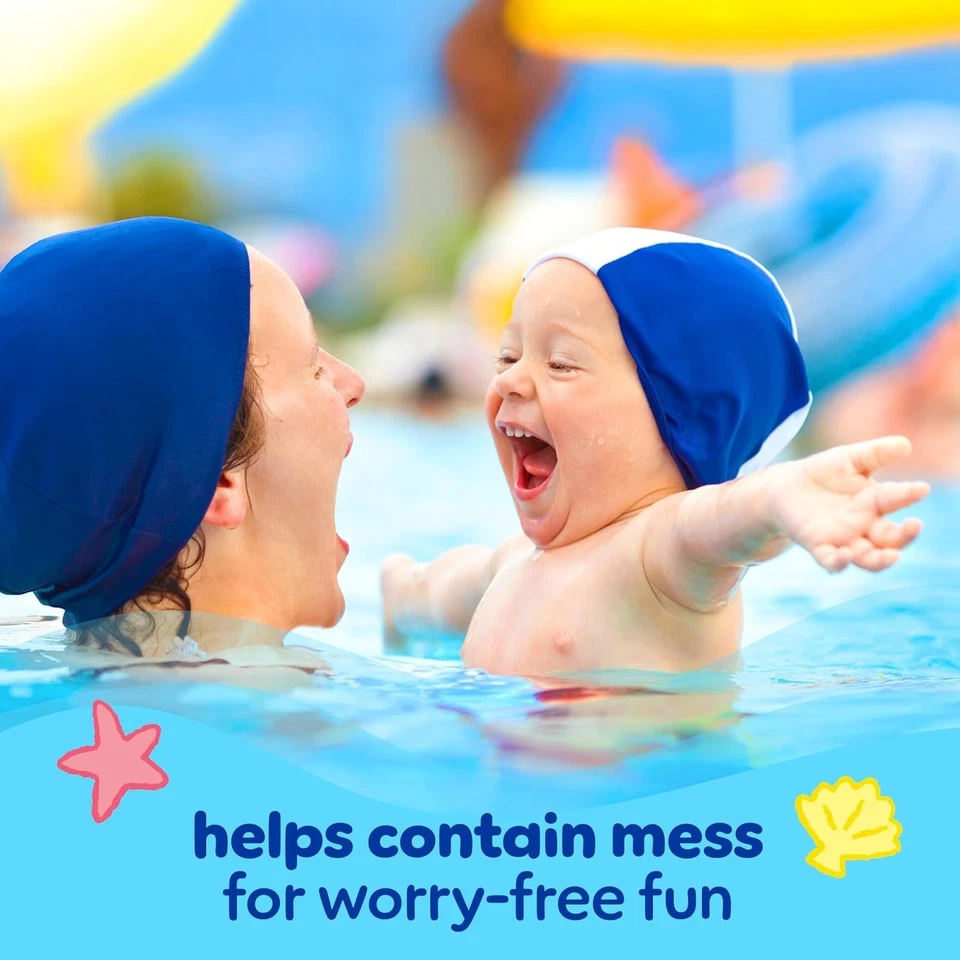 Pañales de natación Pampers - Salpicaduras - Talla M, 18 unidades, bebé desechable sin huecos Foto 3 de 4