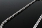 ESTATE: 6mm Square Round Lab Sim 42ctw Diamonds 24" TENNIS Chain Necklace 110g — photo 4